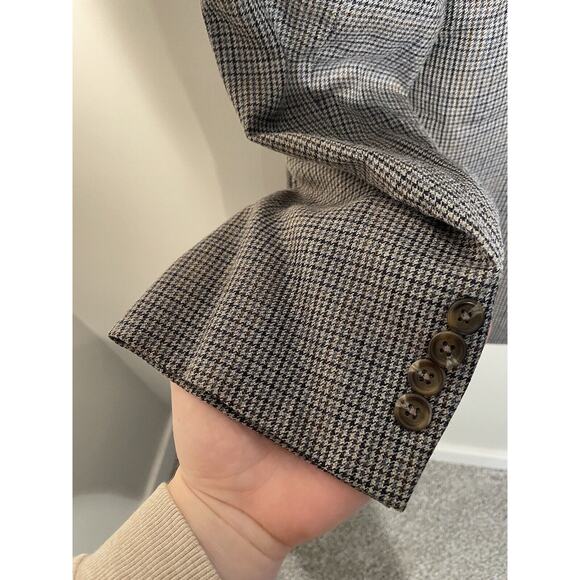 Ralph Lauren Blazer Jacket Mens Size 44R Houndstooth Sports Coat 2 Button - Picture 8 of 14